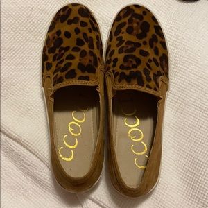 Leopard slip on sneaker